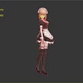 3D Render Of Maid Character With Blonde Hair Black Dress And White Apron