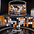 Public Art Exhibition For Urban Renewal With Stage And Display Boards