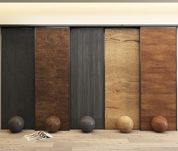 Modern wall panel wood veneer wall panel 3d model