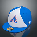 Stylish Blue And White Atlanta Braves Baseball Cap With New Era Logo
