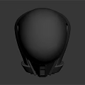 Sleek Black Tactical Helmet With Glossy Reflective Surface And Futuristic Design