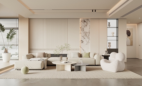 modern living room 3d model