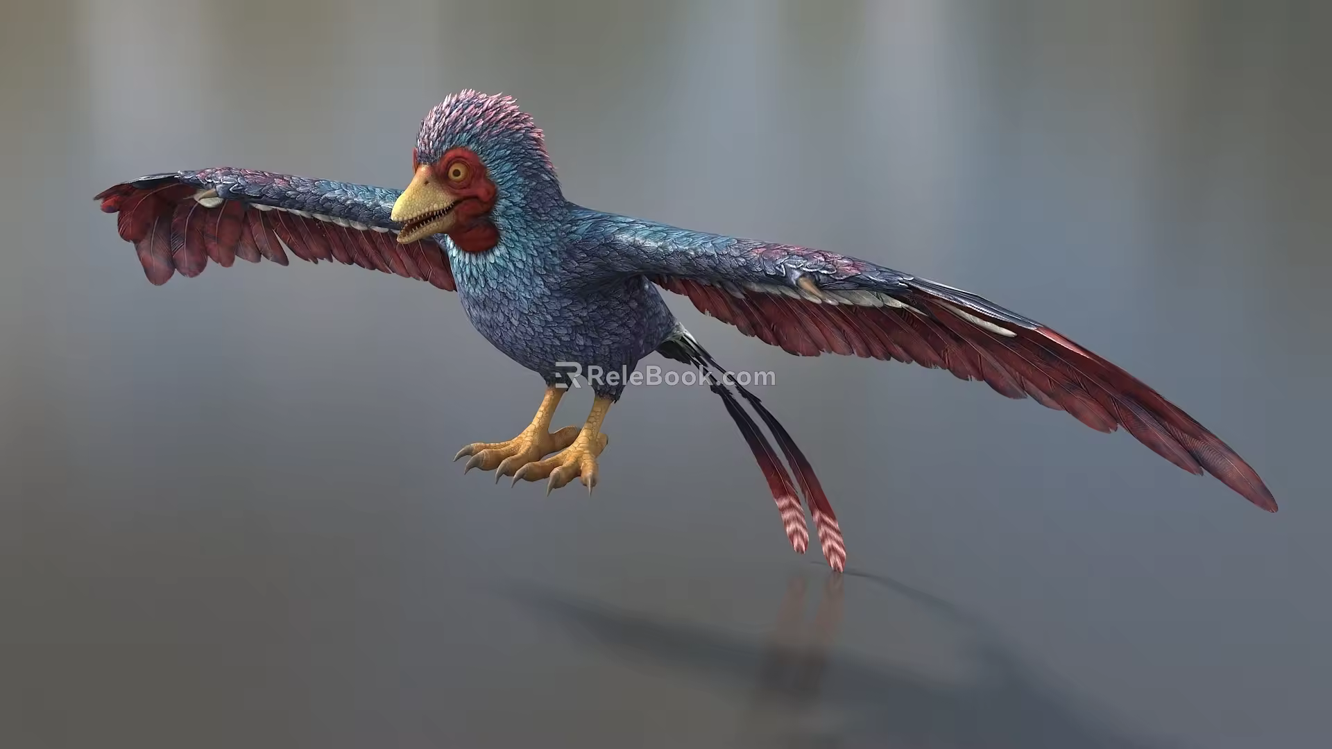 Alex Colorful Bird Ancient God Animal God Bird Parrot Wonder Bird Fantasy Bird Low Face Number Low Model Simple Model Game Movie Level Super Realistic 3d model