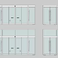 Various Window Door Design Styles Featuring Glass Panels And Frame Structures 3d model