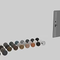 Modern Metal Flush Door With Mesh Panel And Secure Lock Design