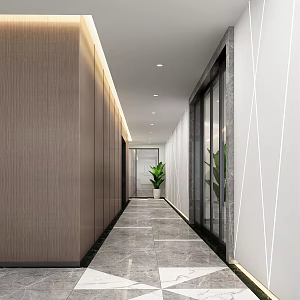 Modern aisle 3d model