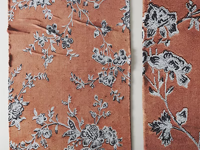 Elegant Square Rug With Intricate Floral Pattern And Classic Design For Home Decor 3d model