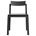 Modern Black Wooden Kitchen Dining Chair With Simple Design And Sturdy Frame