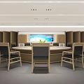 Spacious Modern Conference Room With Large Screen Wooden Walls And Neatly Arranged White Chairs