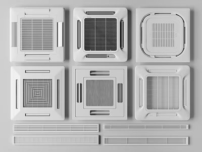 Air Conditioner Air Vents Various Modern Design Options For Home And Office Use 3d model