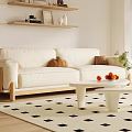 Nordic double sofa 3d model