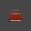 Vintage Red Pickup Truck With Classic Styling Shiny Finish And Retro Appeal