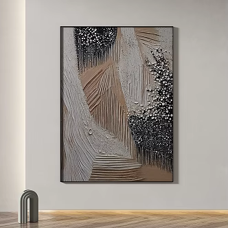 Modern Minimalist Texture Decorative Painting 3d model