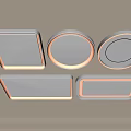 Modern Ceiling Lights With Square Round And Rectangular Shapes For Home Indoor Lighting 3d model