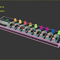 Professional Electronic Audio Controller With Knobs Buttons And LED Lights