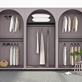 Modern Wardrobe Open Wardrobe Coat Cabinet Wardrobe Custom Wardrobe 3d model