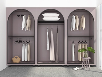 Modern Wardrobe Open Wardrobe Coat Cabinet Wardrobe Custom Wardrobe 3d model