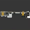 Modern Computer Motherboard Electronic Board Motherboard Computer Board 3d model
