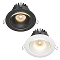 Modern Black And White LED Recessed Downlights For Home Ceiling Lighting