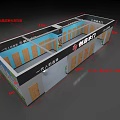 Chuangqi Wooden Doors Exhibition Booth Display With Multiple Doors And Green Background