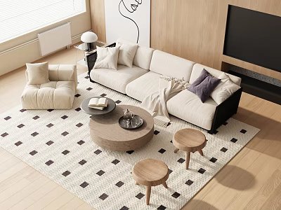 Modern Sofa Coffee Table Combination Sofa Combination