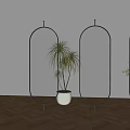 Glass Partition Glass Screen Frosted Glass Porch Partition Striped Glass Screen 3d model