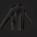 Stylish Black Long Lapel Leather Coat Modern Fashion Outerwear Design