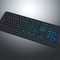 Ergonomic Computer Keyboard with RGB Backlight Modern Design and Colorful Illumination