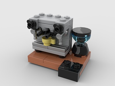 Lego toy coffee machine model