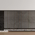 Modern Minimalist Wine Rack With Neat Small Compartments Dark Wall Background And Light Countertop Base