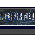 Digital Blue LED Check-in Display With ECHRWDOS Lettering And Large Screen
