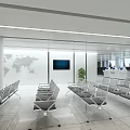 Smart Service Hall With Modern Self-service Devices And Entry Registration Kiosks