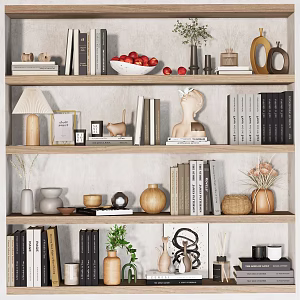 Modern Ornaments Combination Jewelry Ornaments Vase Ornaments Books 3d model