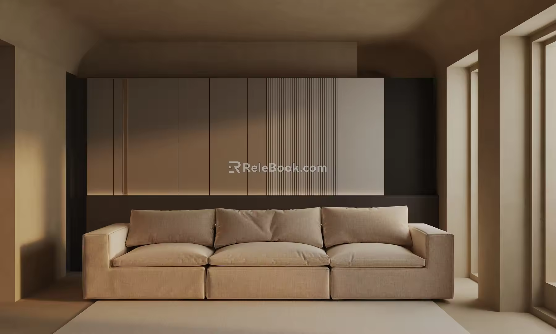 Three-seat sofa 3d model