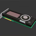 High Performance Electronic Graphics Card With Cooling Fan And Green Edge Design