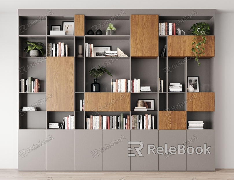 Modern bookcase model