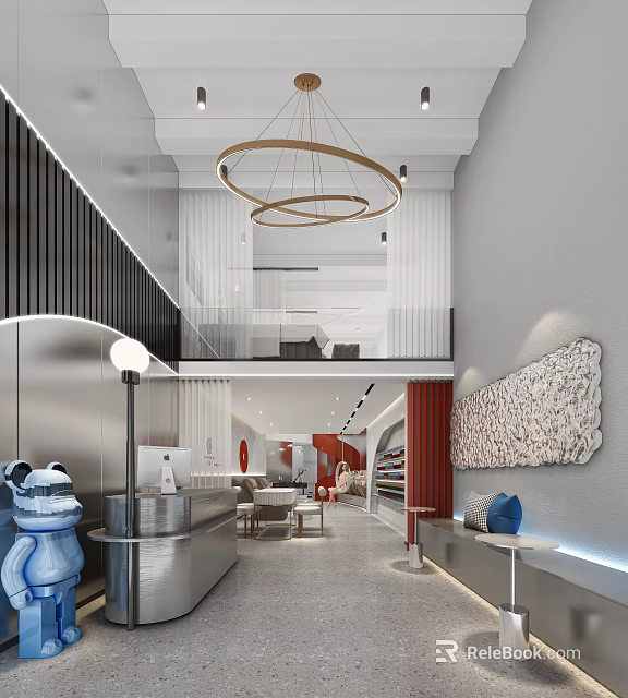 Modern Beauty Hair Salon Interior With Elegant Design And Luxury Decor Elements 3d model 