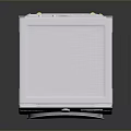 Modern White Front Load Washing Machine with Glass Door and Control Panel 3d model