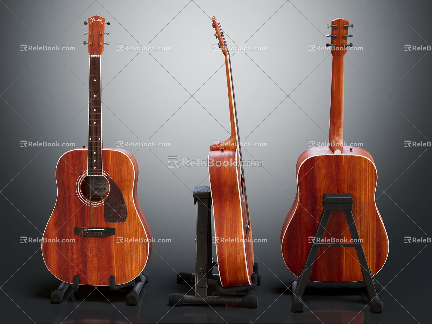 Modern Guitar Instrument 3d model