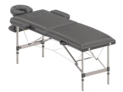 Black Foldable Massage Chair With Metal Frame Headrest And Comfortable Armrests 3d model Black Foldable Massage Chair With Metal Frame Headrest And Comfortable Armrests 3d model