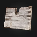 Old Torn Worn Newspaper Sheet With Frayed Edges On Black Background 3d model