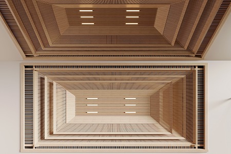 Ceiling Grille Ceiling Wooden Ceiling Special-shaped Ceiling Log Ceiling 3d model