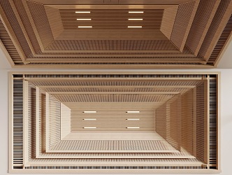 Ceiling Grille Ceiling Wooden Ceiling Special-shaped Ceiling Log Ceiling 3d model