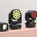 Stage Lighting Setup With Colorful Moving Head Lights And RGB LED Par Cans
