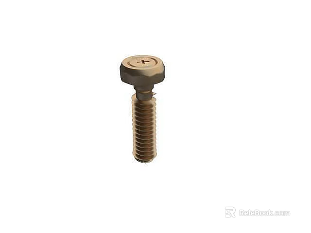 Modern Tech Exhibition Hall Displaying High Precision Engineered Metal Screw Components 3d model 