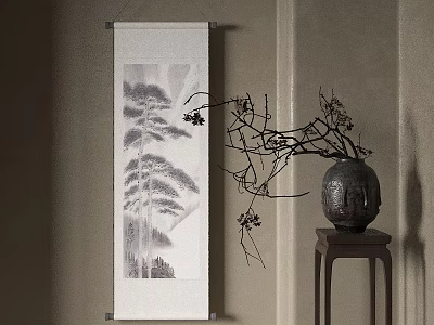 Chinese Landscape Painting Decorative Painting 3d model