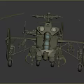 Military Green Fighter Jet With Rotor Weapons Detailed Wing And Design