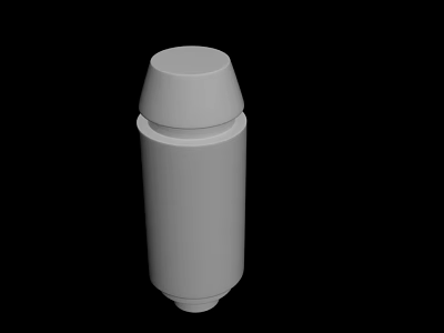 White Cylindrical Container With Smooth Surface And Removable Lid Design 3d model