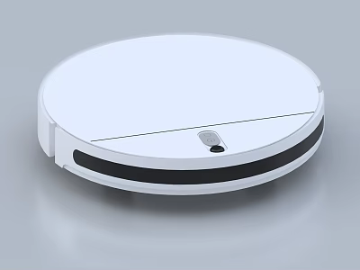 Smart Robot Vacuum With White Round Design For Home Automatic Cleaning 3d model