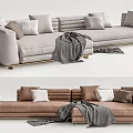 Modern corner sofa multiplayer sofa 3d model